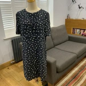 Designer Marc Jacobs Summer Silk dress , Navy blue . Size 12 , RRP £165 - Picture 1 of 6