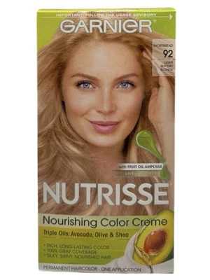 Garnier Nutrisse Color Nutrisse Crema 92 Pan Corto - Rubio Manteroso Claro Foto 1 de 4