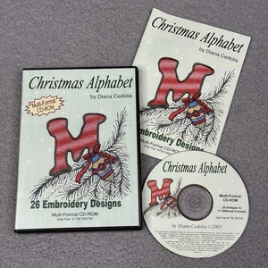 CD Diseños Bordados Alfabeto Navidad por Diana Cedolia Multiformato 2003 - Imagen 1 de 6