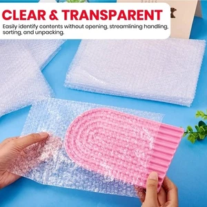 100 bolsas envolventes de burbujas 180x250 mm | Embalaje protector transparente | Sin cinta | Stock en el Reino Unido - Imagen 1 de 4