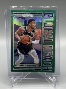 2024-25 Panini Prizm Giannis Antetokounmpo Green Prizm Global Reach #4 Bucks - Picture 1 of 2