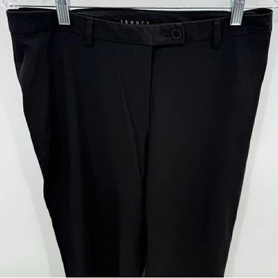 Pantalones de vestir Theory para mujer talla 10 vintage de mezcla de lana negra pierna recta Corp Foto 1 de 4