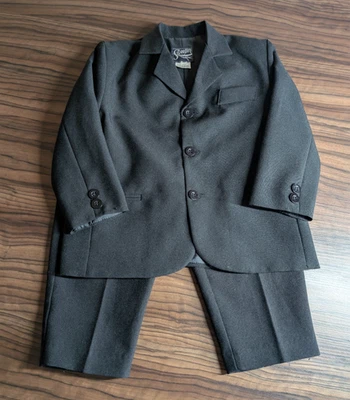 Baby Boy 2 Piece Formal/Wedding Suit. Black. Size 1 - image 1 of 4