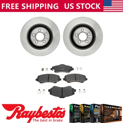 Rotores de freno delanteros + pastillas de freno metálicas y accesorios para Jeep Liberty 2008-2012 Foto 1 de 4