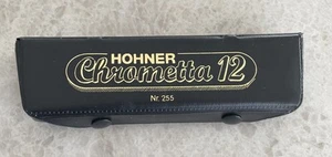 Vintage Hohner Super Chromonica 12 Harmonica 255 Vinyl Snap Closure Case Germany - Picture 1 of 8