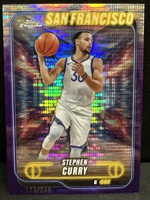 Stephen Curry Purple Sonar Refractor /275 2024-25 Topps Chrome - Image 1 of 2