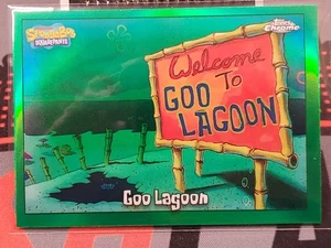 2025 Topps Chrome Spongebob Goo Lagoon Green Kelp Refractor #42 - Picture 1 of 3
