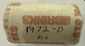 1972 D (FG on Back) roll of uncirculated $10 roll of Kennedy Half Dollar Coins - Picture 1 of 4