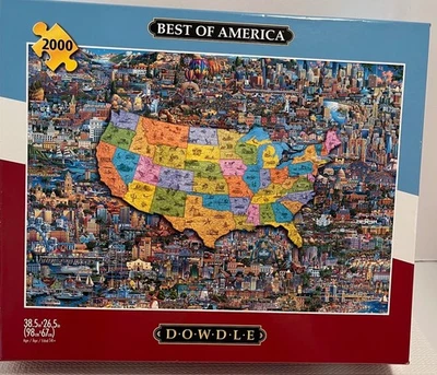 Buffalo Games Dowdle Puzzle BEST OF AMERICA 2000 Pieces New in Box - Image 1 of 4