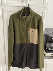 Mens sz xl Volcom military Oakhurst zip fleece new tags - Picture 1 of 3