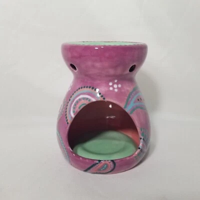 Керамический чай пейсли богемное легкий терпкий воск расплав подогреватель фиолетовый зеленый бирюзовый синий белый - Изображение 1 из 4