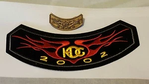 Awesome Harley Davidson Owners Group 2002 Rocker Patch & Pin set New NOS - Picture 1 of 1
