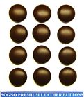 Genuine leather covered buttons 1 Dozen bulk pack price $30 Brown 3/4" USA MADE