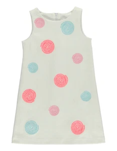 Hartstrings besticktes weißes Ponte Strickkleid - neu mit Etikett Mädchen 6X - Bild 1 von 1