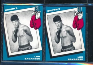 Lot (2) 1990 Brown's Boxing #61 Lou Savarese Heavyweight boxer (CR104) SWSW6 - Picture 1 of 2