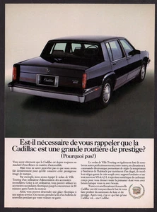 1988 CADILLAC sedan De Ville Touring Vintage Original Print AD - Black car photo - Picture 1 of 1