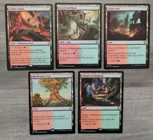 MTG Magic Set of 5 Gruul Dual Lands EDH Commander Deck Staples Green Red Mana - Picture 1 of 1