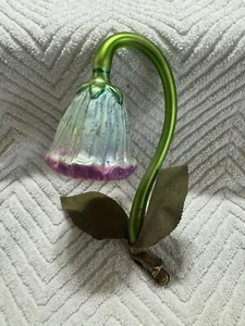 Vintage Christopher Radko Herzmuschel Glocke Blume Clip auf Ornament - Bild 1 von 6