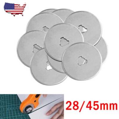 28mm / 45mm Rotary Cutter Spare Blades Leather Quilters Sewing Patchwork Fabric - Image 1 of 4