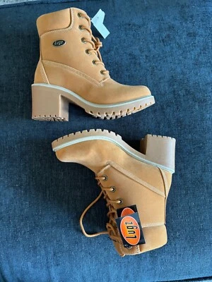Lugs Lugz Women’s Clover Wheat Ankle Combat Heeled Boots Size 6 NEW WITH TAGS - Image 1 of 2