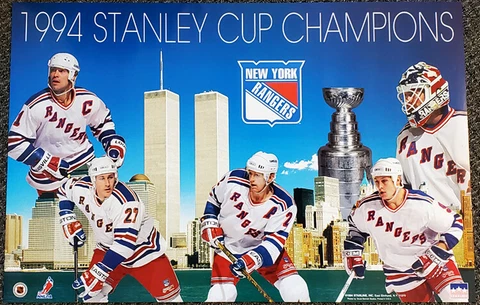 New York Rangers 1994 STANLEY CUP CHAMPIONS Official NHL 22x34 Wall POSTER Cover