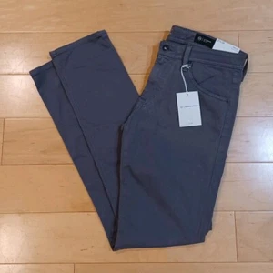 NWT AG Adriano Goldschmied The Tellis Modern Slim Suede Sateen Gray Pants 31x34 - Picture 1 of 12