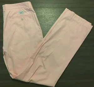 Vineyard Vines Mens 34W x 34L Flat Front Light Pink Club Pants Casual Trousers - Foto 1 di 9