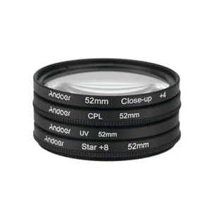 52mm Andoer Photography Filter Kit , CPL, Star 8,Close-Up+4 F W5L8 - Picture 1 of 12