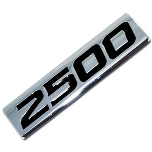 CHROME/BLACK METAL 2500 SERIES ENGINE MOTOR SWAP BADGE FOR TAILGATE HOOD DOOR - Picture 1 of 1