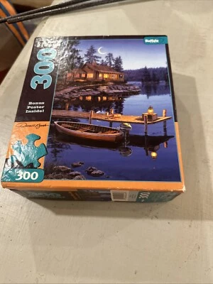 Quebra-cabeça Buffalo Games CRESCENT MOON BAY Darrell Bush 300 peças grandes completas - Imagem 1 de 4