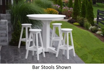 A&L Furniture Co. Amish-Made Poly 5pc Dining Set - Bar Table & Bar Stools - Image 1 of 2