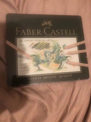 Faber-Castel FC112124 皮特粉彩铅笔金属锡,多种 24 件套 — 第 1/2 张图片
