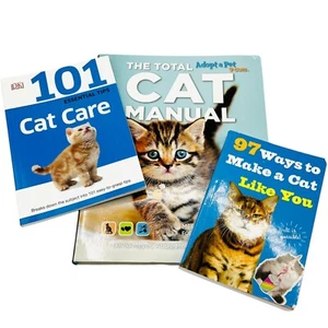 Bundle Lot of Cat Books The Total Cat Manual 101 Cat Care Adoption New Cat Owner - Bild 1 von 3