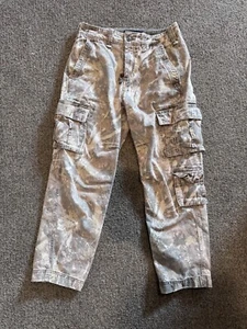 Vintage Abercrombie & Fitch Camo Cargo Jeans Loose Fit 28 x 30🔥💎 - Picture 1 of 2