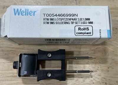 Weller T0054466999N RTW 9MS набор паяльных наконечников, долото, 0,13 x 0,04 дюйма WXMT / WMRT - Изображение 1 из 4