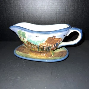 Vintage Fall WCL Ceramic Glazed Gravy Boat - Picture 1 of 11
