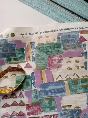 Fabric: Vintage Kimiko Ikeda 3 Yards by 1 Yard 2 Feet - Image 1 of 3