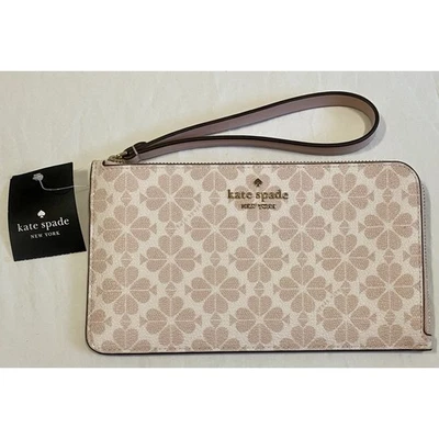 Cartera sin asas Kate Spade Lucy mediana con cremallera en L en rosa humo ~ Nueva con etiquetas Foto 1 de 4