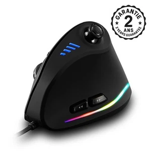 Ergonomische vertikale Gamer Kabelgebundene Maus RGB PC Mac OS 10000DPI Laser 128KB - Bild 1 von 7