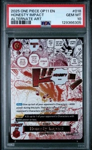 One Piece TCG CCG OP11-018 HONESTY IMPACT Fist of Divine Speed ALT ART EN PSA 10 - Picture 1 of 4
