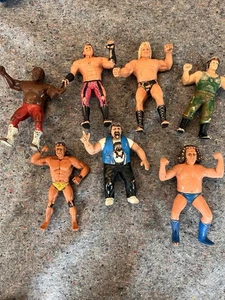 Figurine Bend'ems WWF 9" - Titan Sports vintage 1985 LOTTO DI 7 - Foto 1 di 10