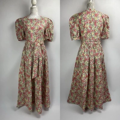 Maxi Vestido Floral Vintage Precioso Laura Ashley Talla US 8 Foto 1 de 4