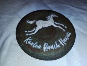 Jeremy Diller Raku Pottery Kualoa Ranch Hawaii Horse Tile Coaster 4" - Picture 1 of 4