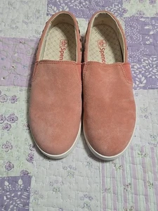 Zapatos Spenco para mujer talla 9B Santa Bárbara remache sin cordones coral informal gamuza - Imagen 1 de 7