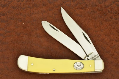 CUCHILLO TRAMPERO DELRIN AMARILLO TAMAÑO COMPLETO MATADOR MATADOR TEXAS HECHO EN EE. UU. MOORE MATADOR (28850) Foto 1 de 4