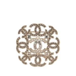 CHANEL COCO Mark rhinestone Brooch Women 【Used】 - Picture 1 of 3