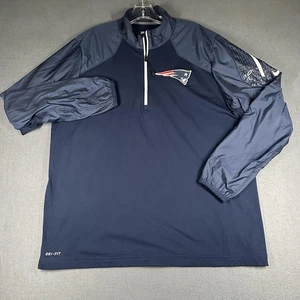 New England Patriots Jacket Mens Large Blue NFL Football Nike Dri Fit On Field - Picture 1 of 16