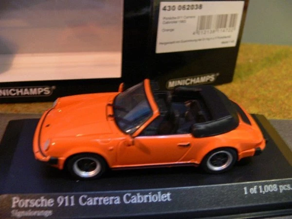 1/43 Minichamps Porsche 911 Carrera Cabrio 1983 orange 430 062038 - Bild 1 von 1