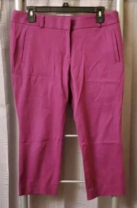 ANN TAYLOR LOFT Womens Petite Size 6P Fuchsia Cropped Capri Marisa Dress Pants - Picture 1 of 5