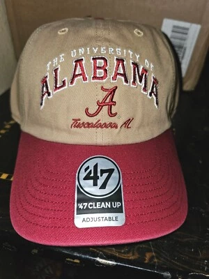 Alabama Crimson Tide NCAA '47 Marca Limpieza Ajustable Snapback Sombrero Foto 1 de 4